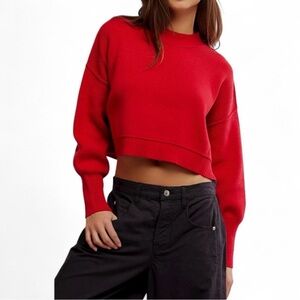 Free People Easy Street Cropped Sweater